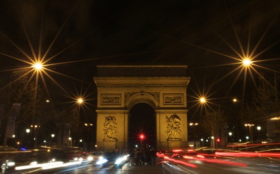 Paris in der Nacht - Arc de Triomphe (Triumphbogen)