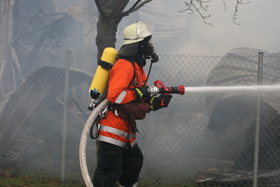 Feuerwehrmann im Einsatz