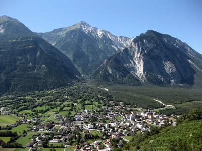 Illgraben im mittleren Rhonetal in der Schweiz
