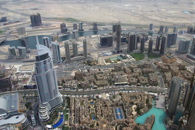 Blick vom Burj Kalifa in Dubai