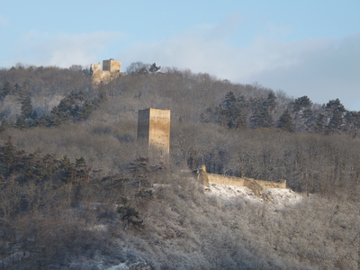 Eine Burg im Winter