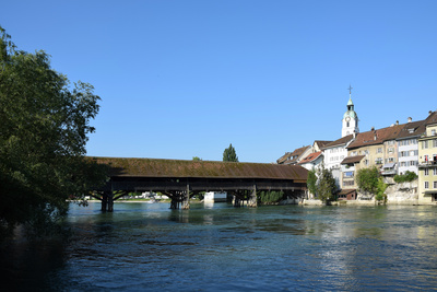 Stadt Olten mit Holzbrücke