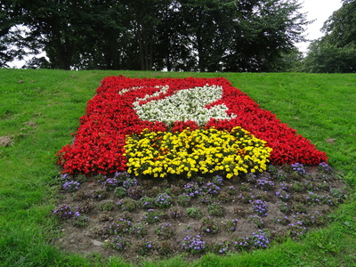 Wappen von Tönning aus Blumen
