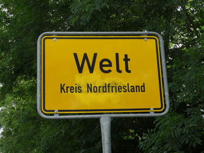 ortsschild ´welt´ ortsschild ´welt´