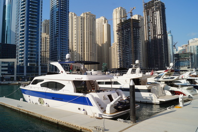 Boote an der Dubai Marina
