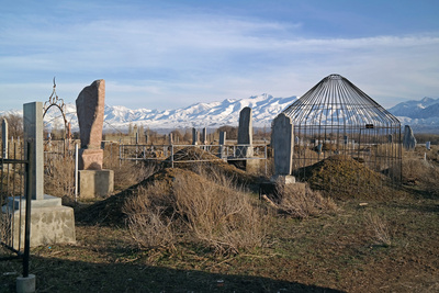 Muslimischer Friedhof in Zentralasien