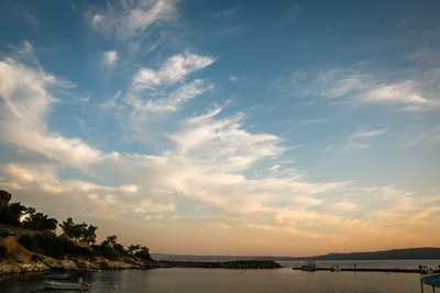 Hafen vor Sonnenuntergang