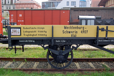 Rostock - Historische Eisenbahn-Fahrzeuge am Stadthafen