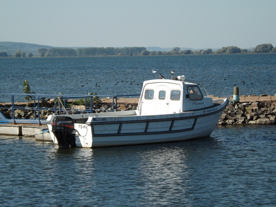 Ein kleines Motorboot