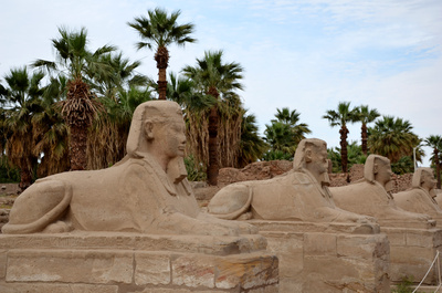 Sphingenallee im Luxor-Tempel