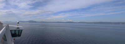 Hafeneinfahrt von Korfu als Panorama
