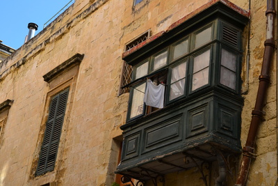 Typische Balkons von Valletta