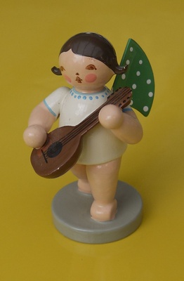 Erzgebirgsfigur: Engel mit Gitarre