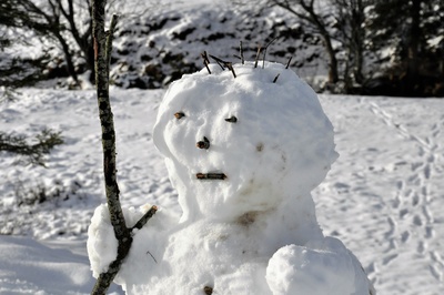 Grimmiger Schneemann