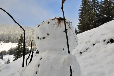 Fröhlicher Schneemann