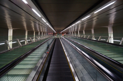 Rolltreppe im Changi Airport