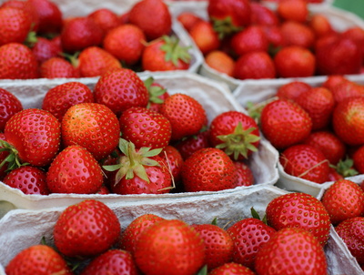 Erdbeeren beim Markt