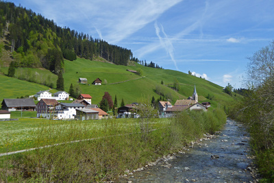 Das Dorf Alpthal im Alptal