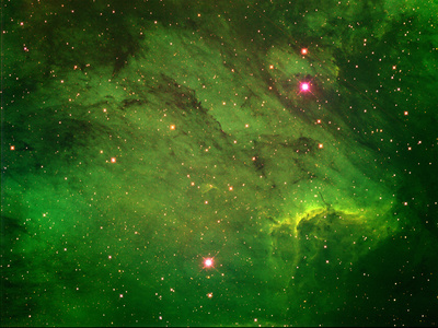 IC 5067 Pelikannebel in Hubble Palette