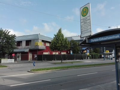 McDonald's beim Olympia-Einkaufszentrum nach dem Amoklauf in München
