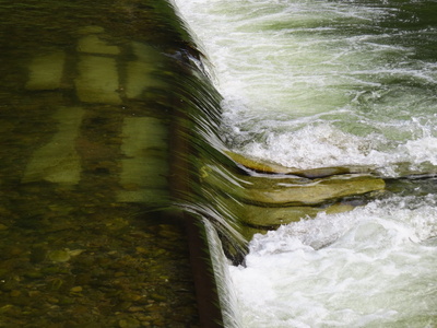 Wassertreppe beim Flüsschen "Wiese", Lange Erlen, Basel