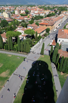 Blick vom Schiefen Turm von Pisa