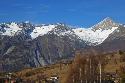 Panoramasicht zu Wilerhorn und Bietschhorn