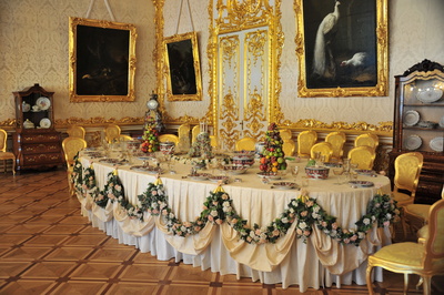 Festtafel im Katharinenpalast St. Petersburg