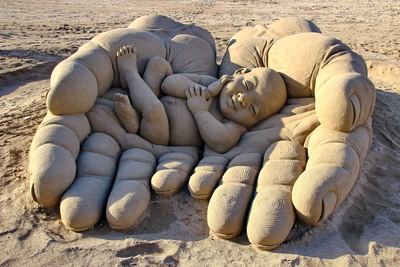 Kunstwerk aus Sand
