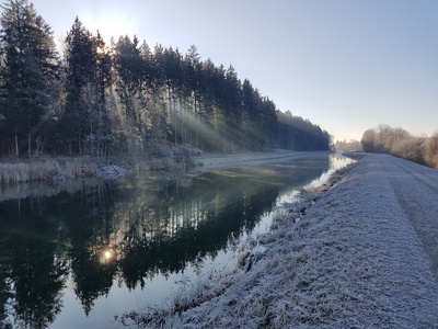 Frühmorgens am Isarkanal