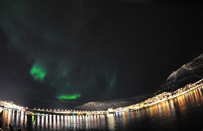 Aurora borealis Polarlichter in Tromsö Norwegen