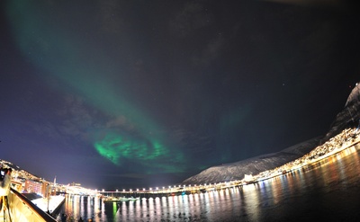 Aurora borealis Polarlichter in Tromsö Norwegen