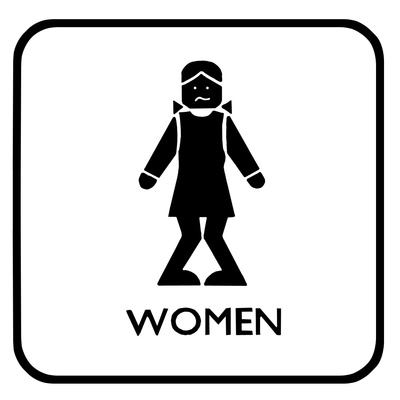 Woman - originelles Toilettenschild!