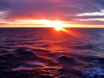 Nordsee mit Sonnenuntergang