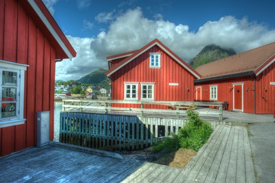 Alte Fischerhütten in Svolvaer