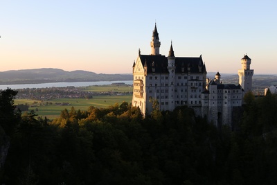 Schloss Neuschwanstein am Abend