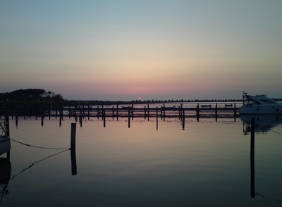 abends am Hafen