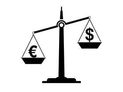 Waage-ungleich-Euro-unten-Dollar-oben