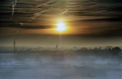 Sonnenuntergang über Paderborn