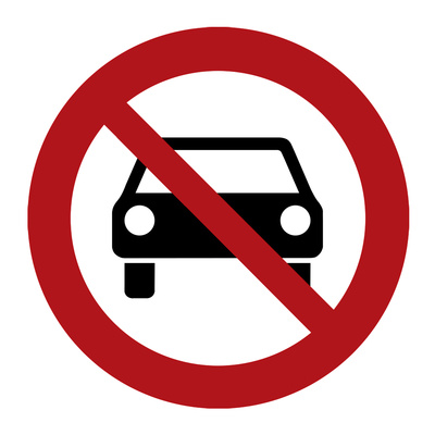 Verbotsschild: Verbot für Kraftwagen