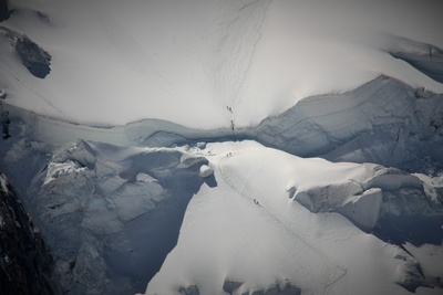 Gletscherroute zum Mt. Blanc