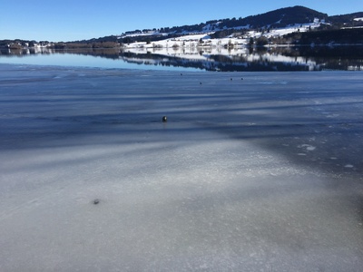 Rottachspeicher im Allgäu im Winter Rottachspeicher im Allgäu im Winter