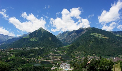 Blick von Schenna nach Dorf Tirol