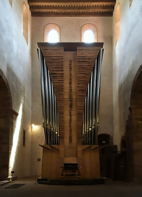Fahrbare Orgel in der Klosterkirche von Alpirsbach