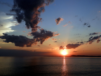 Sonnenuntergang in Punta Ballena, Uruguay