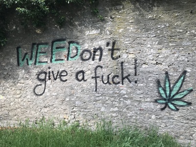 Graffiti: Liberalisierung von Canabis-Konsum