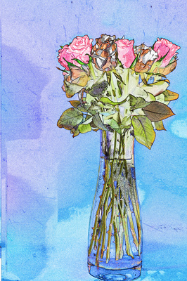 vase mit rosen