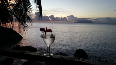 Sonnenuntergang in Seychelles