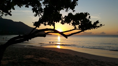Sonnenuntergang in Seychelles