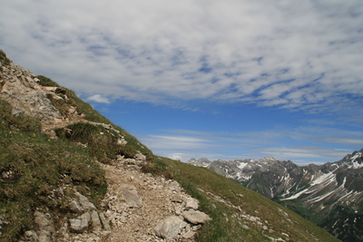 Wanderweg nahe der Mindelheimer Hütte Wanderweg nahe der Mindelheimer Hütte